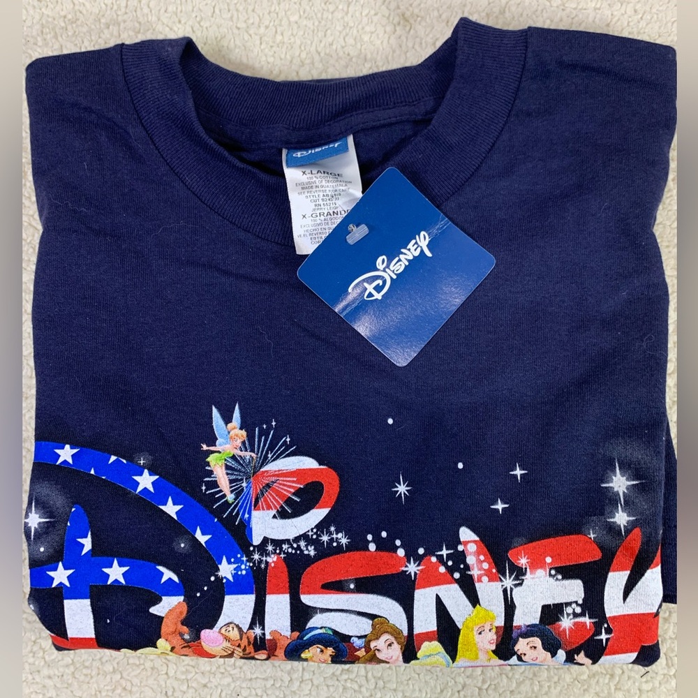 Disney Florida Mickey And Friends Character T-Shirt- Adult Size XL Navy Blue